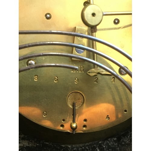 12 - Large and Impressive Empire Style Mantle Clock with J Marti Clock Movement Medallion De Bronze, Blac... 