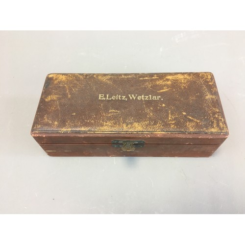 11 - E.Leitz, Wetzlar Cased set of 4 Microscope Eye Lenses. Geo Lab 944 b,c,d,e.