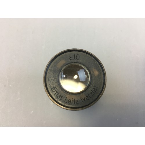 11 - E.Leitz, Wetzlar Cased set of 4 Microscope Eye Lenses. Geo Lab 944 b,c,d,e.