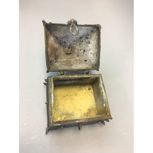 64 - Bastar/Odijha Dhokra Dowry Jewellery Casket. Cast Bronze Lost wax Process.H 24cm x W 25cm x D 13cm... 