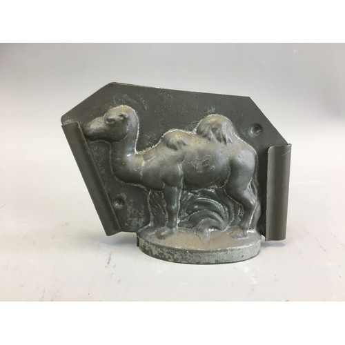 33 - Late 19th Century/Early 20th Century Camel Shaped Chocolate Mold, Fish Makers Mark model No 40 2026.... 
