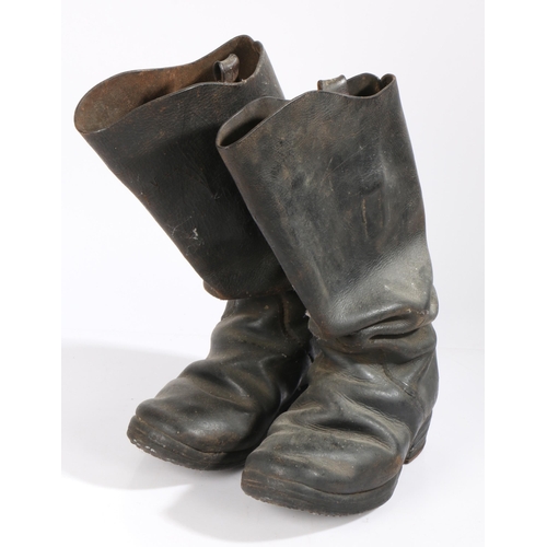 63 - Pair of 19th Century leather fisherman's boots, approximately 44cm high