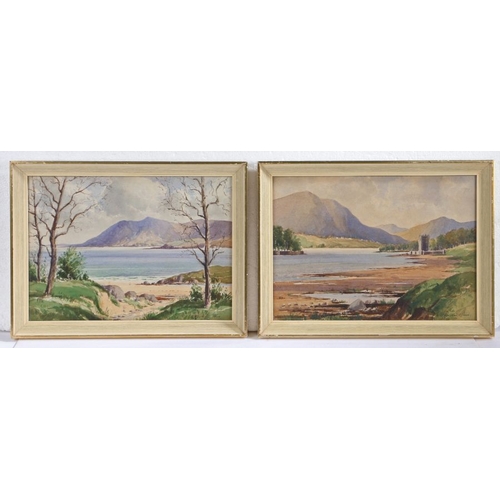 310 - Rowland Hill (1915-1974)
 Carlingford Lough, Co. Down
 signed (lower right), pair of watercolours
 2... 