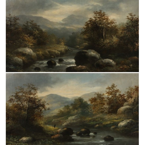 370 - R Marshall (British, 19th Century) 
 River Landscapes
 both signed R Marshall (lower left), pair of ... 