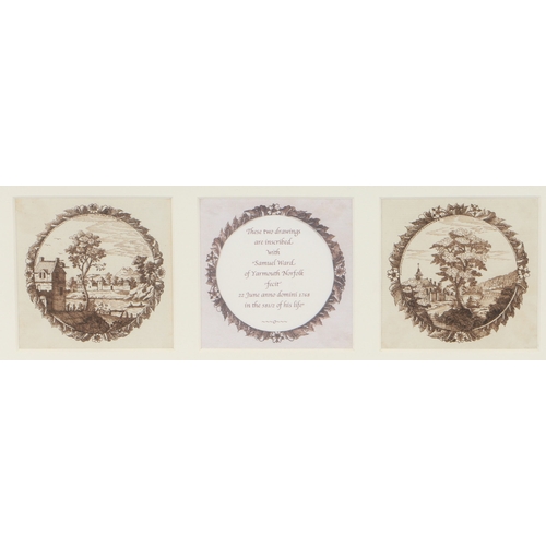 41 - Samuel Ward Of Great Yarmouth (British, 1710-1778)
 Sketches of Cottage and Trees
 Both Signed and D... 