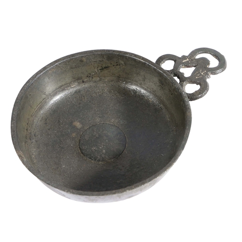 124 - A rare early 17th century small pewter porringer, possibly for a child, English, circa 1635-50

 Hav... 