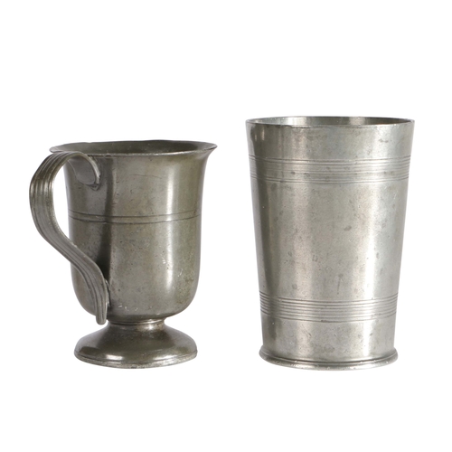 149 - An early 19th century pewter footed cup, Wigan, circa 1830

 Hallmarks of Bolton & Wylde (fl.1822-18... 