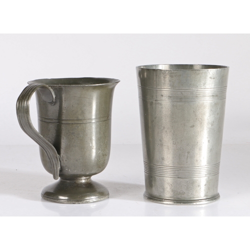 149 - An early 19th century pewter footed cup, Wigan, circa 1830

 Hallmarks of Bolton & Wylde (fl.1822-18... 