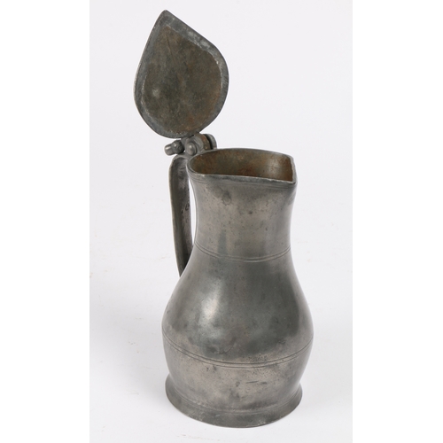 206 - A George II/III pewter quart Jersey measure, circa 1750-1800

 Type 1 (Woolmer), the pear-shaped bod... 