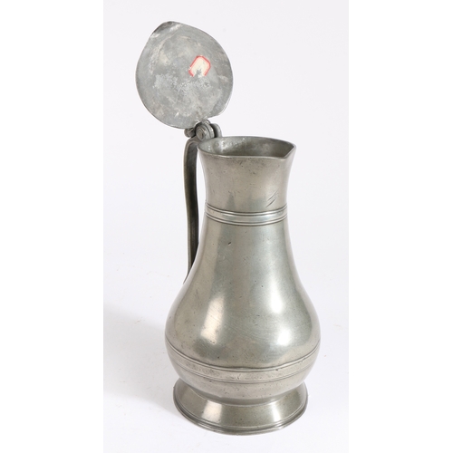 208 - A good George II pewter half-gallon Guernsey measure, Hampshire, circa 1730

 Type 1 (Woolmer), with... 