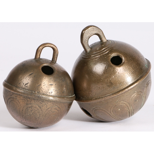 508 - Two 17th/18th century bronze-alloy cow bells, English

 An example, by Edward Seller, York, (fl.1685... 