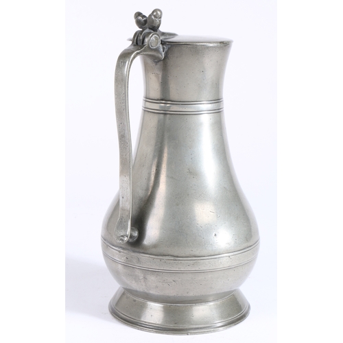 208 - A good George II pewter half-gallon Guernsey measure, Hampshire, circa 1730

 Type 1 (Woolmer), with... 