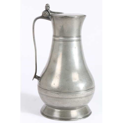 208 - A good George II pewter half-gallon Guernsey measure, Hampshire, circa 1730

 Type 1 (Woolmer), with... 