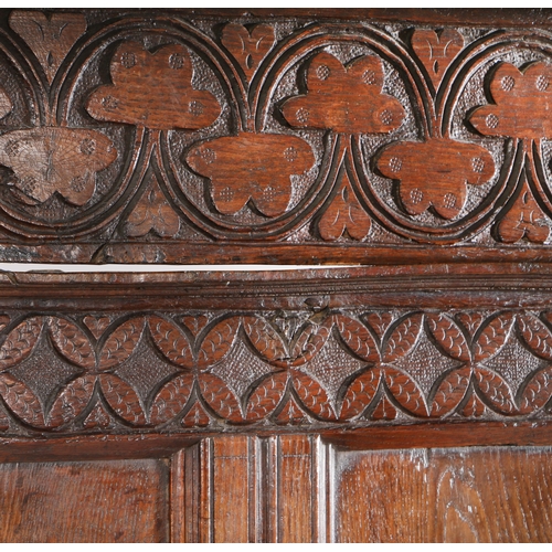 255 - A Charles II oak part 'tester-bed', Lancashire, circa 1670

 Without panelled tester, but with teste... 