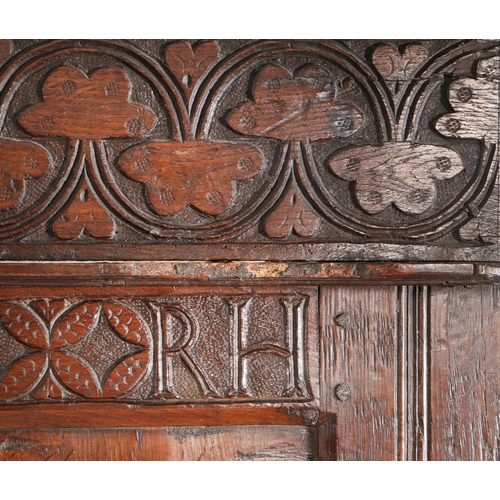 255 - A Charles II oak part 'tester-bed', Lancashire, circa 1670

 Without panelled tester, but with teste... 