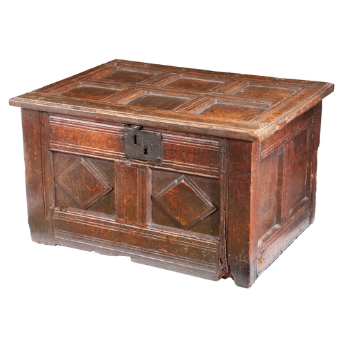 257 - A rare Elizabeth I/James I oak table-chest, West Country, circa 1600-20

 Having a six-panelled lid,... 