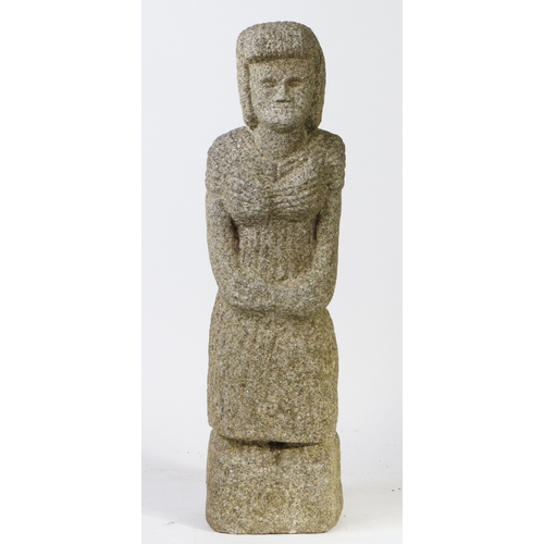 336 - A large granite carved figure

 In the 2nd-3rd century Celtic manner, designed as a female Goddess, ... 