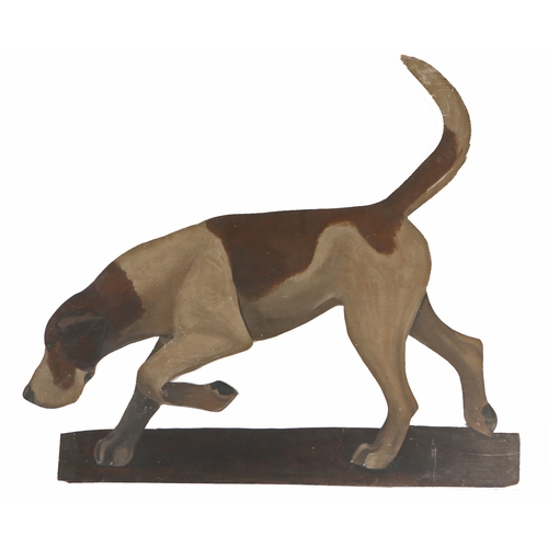 535 - An early to mid 20th century silhouette/dummy board, circa 1920/1950

 Designed as a hound, walking ... 