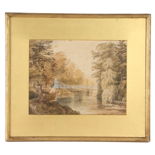 125 - English School (19th Century)
 Woodland Scene with Bridge
 watercolour
 22 x 30cm (8.75in x 12in)

 ... 