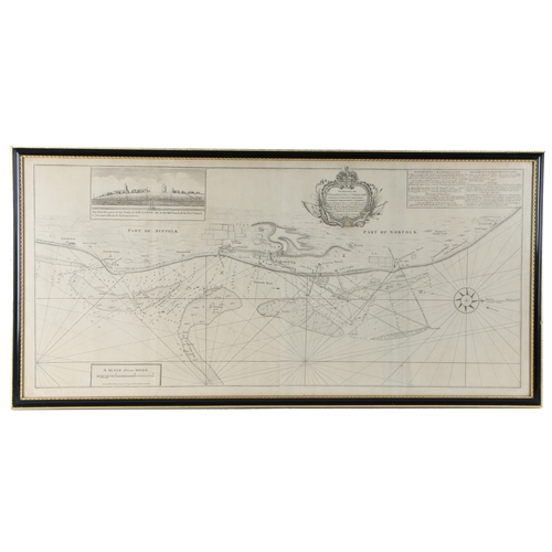 185 - A sea chart of Channells of Cockle & St Nicholas Gatts with the Bouys and Sea Marks between Winterto... 