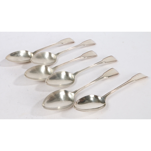 43 - A set of six George III silver table spoons, London 1800, maker William Eley & William Fearn, the fi... 