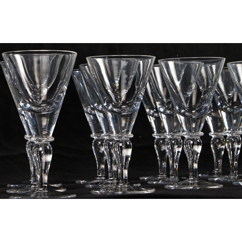 51 - A collection of eighteen Cumbria Crystal 'Ullswater' pattern Claret Vin Bordeaux glasses (twelve box... 