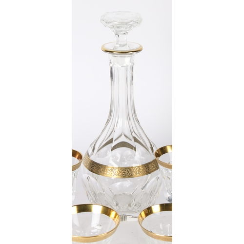 64 - A Moser 'Pope' suite of glassware, comprising a decanter, six wine glasses and six tumblers, all wit... 