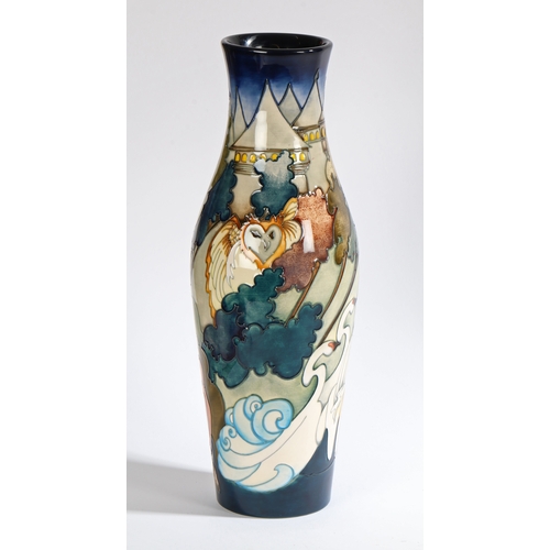 91 - A Moorcroft Pottery Swan Lake pattern vase, tubeline decoration, designed by Kerry Goodwin, limited ... 