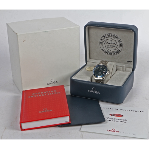 158 - An Omega Seamaster Professional Diver Limited Series 40 years of James Bond gentleman's stainless st... 