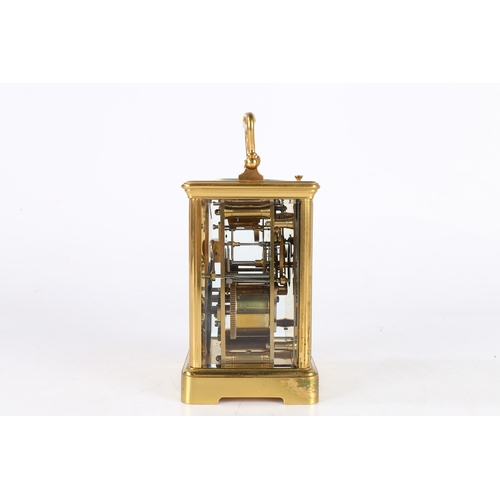 106 - A 19TH CENTURY REPEATING CARRIAGE CLOCK BY FABRIQUE DE PARIS. A 19th century repeating carriage cloc... 