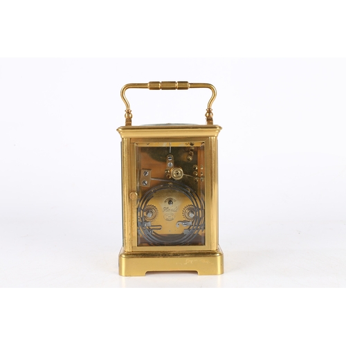 106 - A 19TH CENTURY REPEATING CARRIAGE CLOCK BY FABRIQUE DE PARIS. A 19th century repeating carriage cloc... 