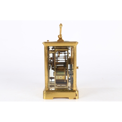 106 - A 19TH CENTURY REPEATING CARRIAGE CLOCK BY FABRIQUE DE PARIS. A 19th century repeating carriage cloc... 