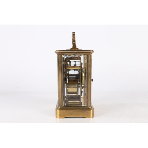 108 - A LARGE LATE 19TH/EARLY 20TH CENTURY BRASS CARRIAGE CLOCK BY CHARLES FRODSHAM LONDON. A large late 1... 