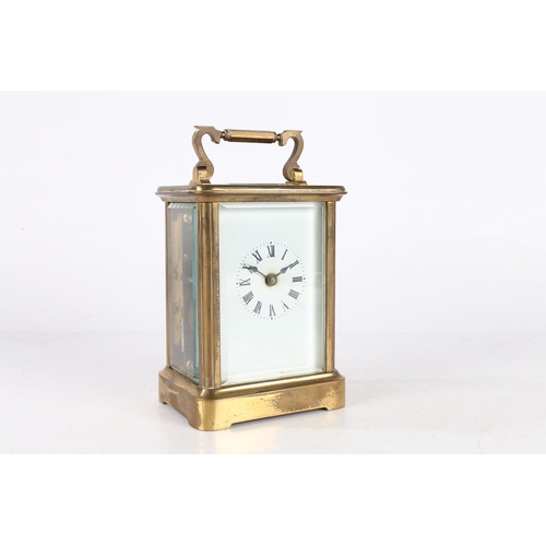 108 - A LARGE LATE 19TH/EARLY 20TH CENTURY BRASS CARRIAGE CLOCK BY CHARLES FRODSHAM LONDON. A large late 1... 