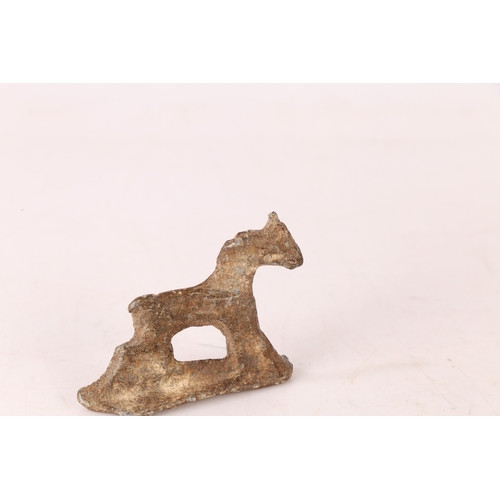 11 - ARTIFACTS. To include six Roman and later rings, also with a lead toy horse, (7)
Found Suffolk.