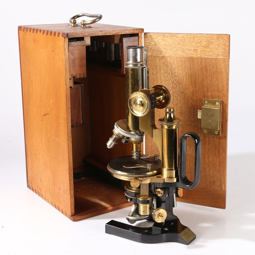 131 - A LATE 19TH/EARLY 20TH CENTURY MICROSCOPE BY C. REICHERT WEIN NO 44710. A late 19th/Early 20th centu... 