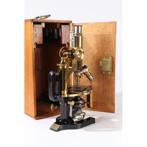 131 - A LATE 19TH/EARLY 20TH CENTURY MICROSCOPE BY C. REICHERT WEIN NO 44710. A late 19th/Early 20th centu... 