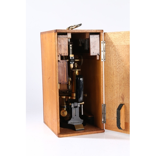 131 - A LATE 19TH/EARLY 20TH CENTURY MICROSCOPE BY C. REICHERT WEIN NO 44710. A late 19th/Early 20th centu... 