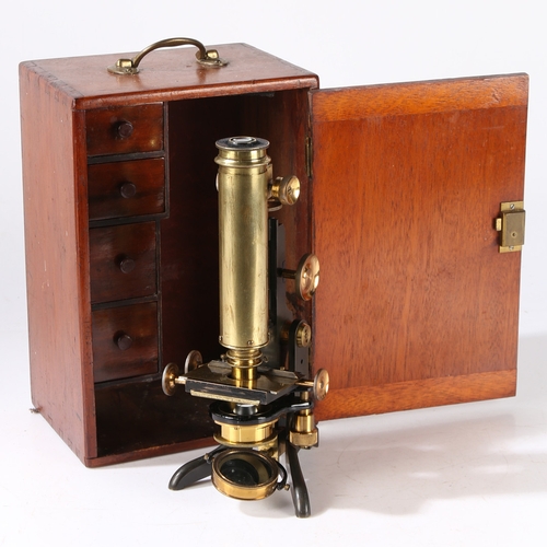 132 - A 19TH CENTURY MONOCULAR MICROSCOPE BY C COLLINS, CIRCA 1870. A 19th century Monocular microscope by... 