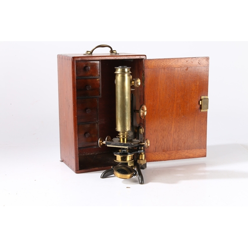 132 - A 19TH CENTURY MONOCULAR MICROSCOPE BY C COLLINS, CIRCA 1870. A 19th century Monocular microscope by... 