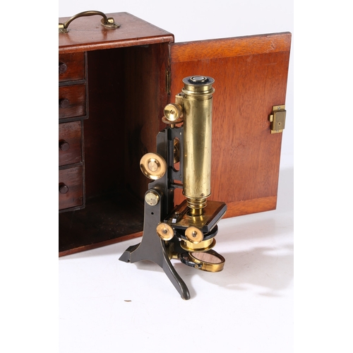 132 - A 19TH CENTURY MONOCULAR MICROSCOPE BY C COLLINS, CIRCA 1870. A 19th century Monocular microscope by... 