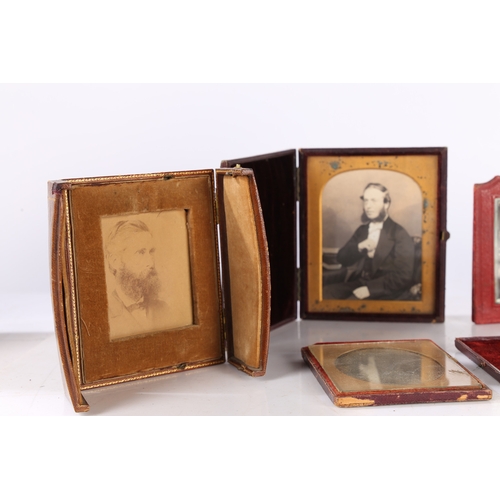 141 - A COLLECTION OF DAGUERREOTYPES AND AMBROTYPES. To include a cased daguerreotype of a seated gentlema... 