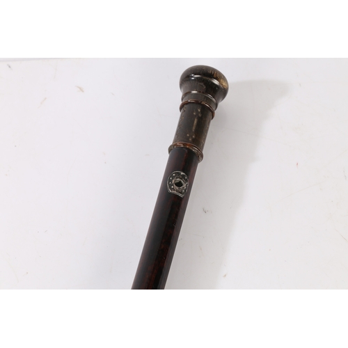 151 - AN EARLY 20TH CENTURY MASONIC WALKING STICK. An Early 20th century Masonic walking stick, dated 1908... 