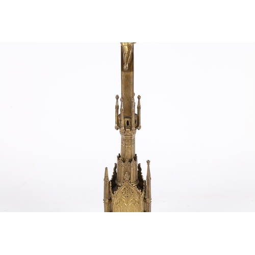 159 - A 19TH/EARLY 20TH CENTURY GOTHIC REVIVAL BRASS CORPUS CHRISTI. A 19th/early 20th century Gothic Revi... 