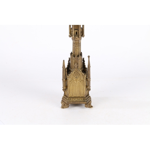 159 - A 19TH/EARLY 20TH CENTURY GOTHIC REVIVAL BRASS CORPUS CHRISTI. A 19th/early 20th century Gothic Revi... 