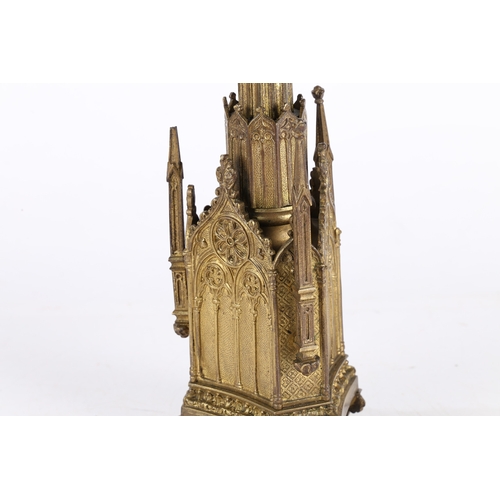 159 - A 19TH/EARLY 20TH CENTURY GOTHIC REVIVAL BRASS CORPUS CHRISTI. A 19th/early 20th century Gothic Revi... 