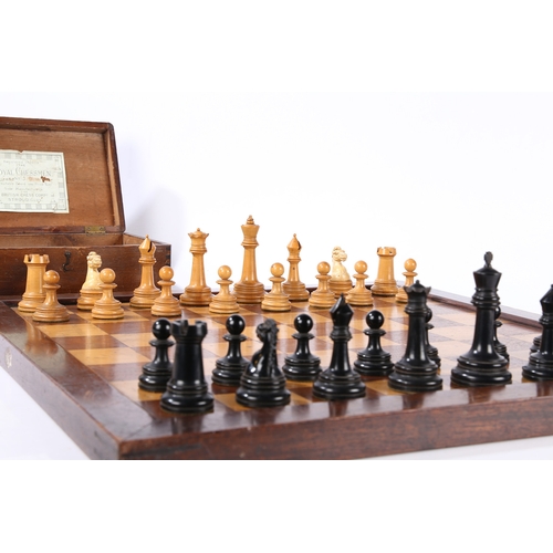 161 - A Victorian British Chess Company Stroud, Royal Chessmen No 3 register 177079 complete set with orig... 