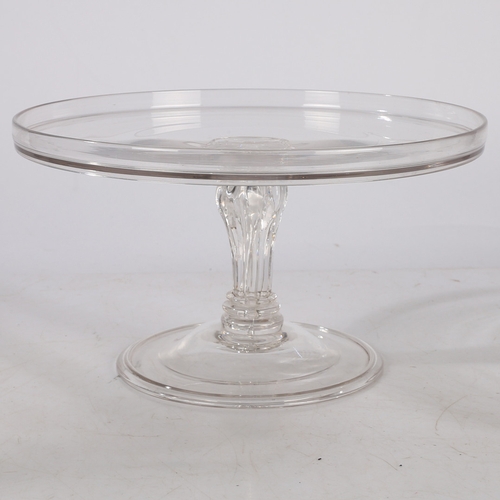 178 - A GEORGE III GLASS TAZZA, CIRCA 1780. Raised on a debased silesian stem with thickened foot rim, 14.... 