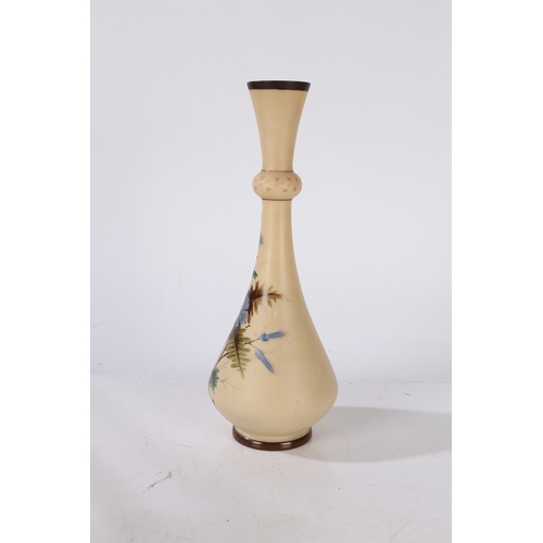 184 - AN EARLY 20TH CENTURY SATIN GLASS VASE BY FERDINAND VON POSCHINGER, CIRCA 1900, GERMAN. Having slend... 