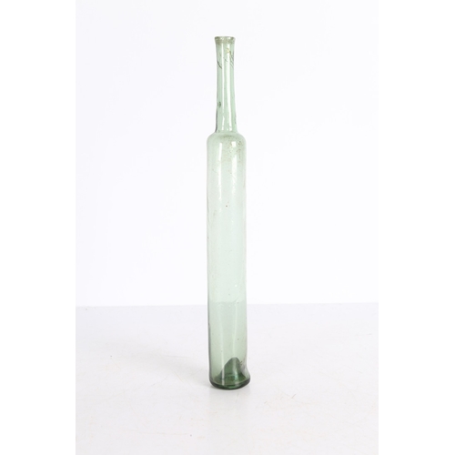 189 - A 18TH CENTURY FRENCH LONG AND THIN CHEMISTS BOTTLE OF UNUSUAL PROPORTIONS. A 18th century French lo... 